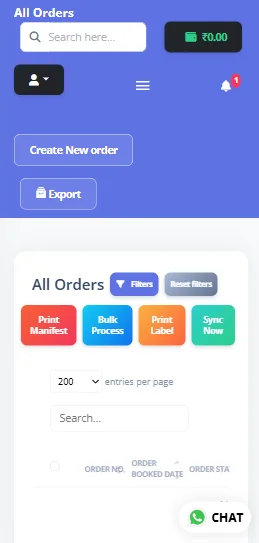 ShipCorrect All Orders Dashboard Overview